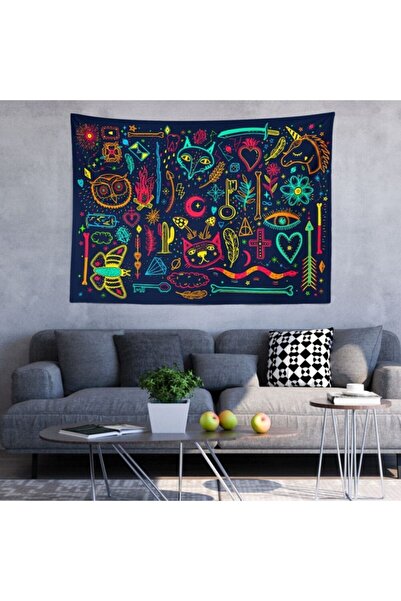 PASAJ HOME Hippi Kolaj Duvar Örtüsü