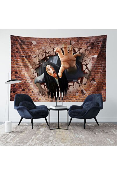 PASAJ HOME Üç Boyutlu Zombi Duvar Örtüsü