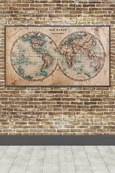 poster marketi Kendinden Yapışkanlı Dünya Haritası 3D Duvar Kağıdı