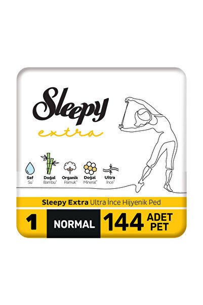 Sleepy Extra Ultra İnce Hijyenik Ped Mega Normal 3 Paket 144 Adet Ped (Tekli ...