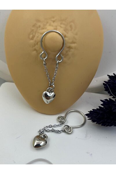 Arescollection DELİK GEREKTİRMEYEN SIKIŞTIRMA SAHTE FAKE MEME UCU NİPPLE PİERCİNGİ