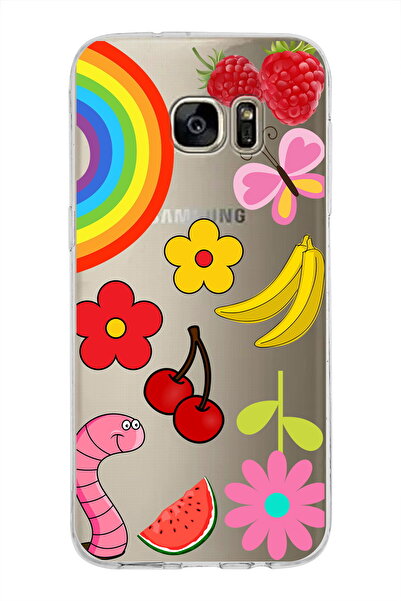 PrintiFy حافظة شفافة مطبوعة مقاس 1 ملم بألوان مائية 5 متوافقة مع هاتف Samsung...