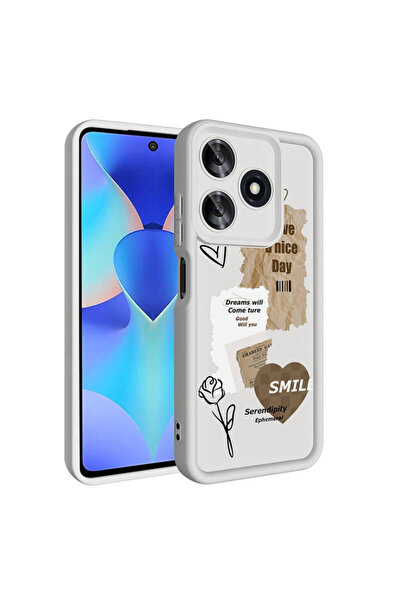 TECNO Spark 10 4G Kılıf Kapak Yüksek Kamera Korumalı Baskılı Arka Yüzey Paris seri Klas Kapak