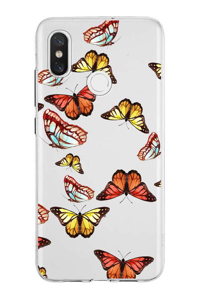 PrintiFy Xiaomi Mi 8 ile Uyumlu 1mm Slim Fit Water Color 2 Baskılı Şeffaf  Kılıf