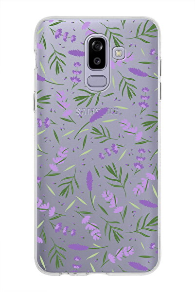 PrintiFy Samsung Galaxy J8 ile Uyumlu 1mm Slim Fit Water Color 3 Baskılı Şeff...