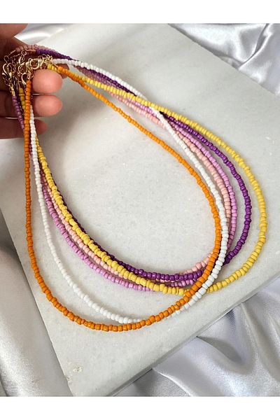 SWORDS CONCEPT Set of Six Bead Necklaces