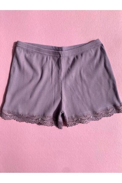 VicTroy Camisole 4-Piece Nude, Gray, Purple and White Color Cotton Ribbed Women's Boxer-Shorts 50V22