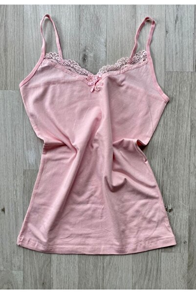 VicTroy Βαμβακερό εσώρουχο 3 τεμαχίων με δαντελωτό λουράκι (1 σολομός, 1 ροζ και 1 εκρού)