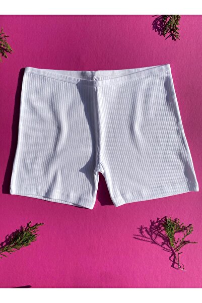 VicTroy Cotton 3-Piece Skin, White and Ecru Color Ribbed Women's Panties-Shorts -50V19