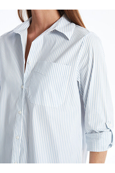 LC Waikiki Γυναικείο μακρυμάνικο ριγέ πουκάμισο - LCW