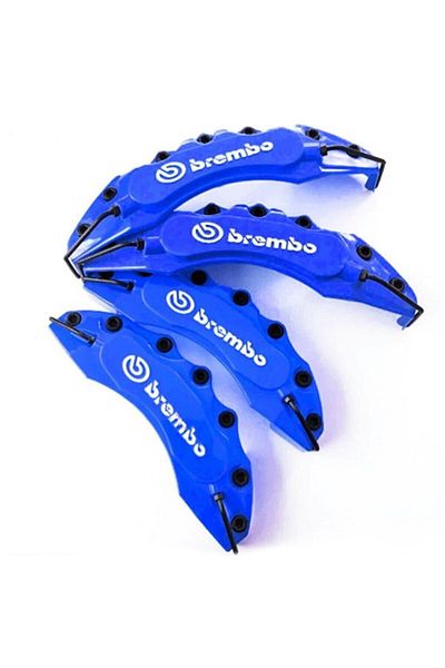 Brembo Focus 3 Compatible Caliper Cover Set of 4 Front Rear Blue Color 18 inch and Upper