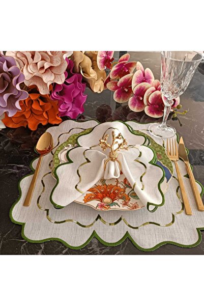 LASETU Зелени и многоцветни детайлни 4-компонентни американски сервизни подло...