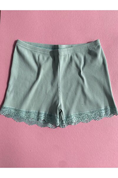 VicTroy Camisole 3-Piece Green, Dried Rose and Blue Color Cotton Ribbed Women's Boxer-Shorts 50V22