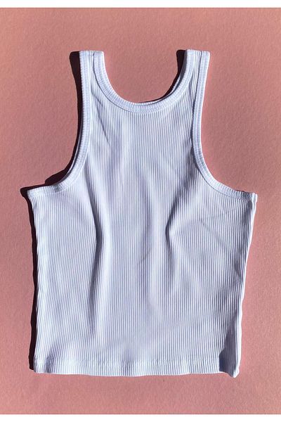 VicTroy Open Waist 3-Piece Black, White and Gray Stretchy Cotton Camisole Navel Top Women's Athlete-crop