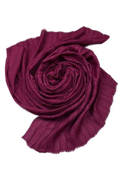 Han Ticarethane Bamboo Red Pleated Shawl