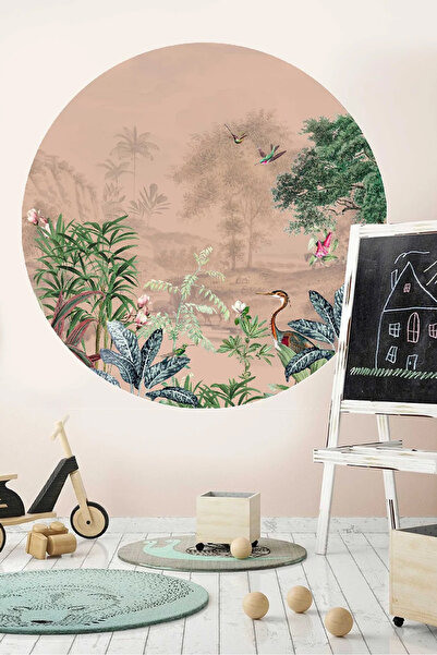 Kt Grup Doğa Manzarası Boho Yuvarlak Modern Duvar Sticker