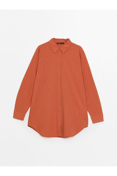 LC Waikiki LCW Poplin Damen Hemd Tunika - Gerader Schnitt