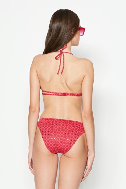 C&City Σετ Μπικίνι Τρίγωνο Λαιμός Halter 3230 Ρόδι Λουλούδι