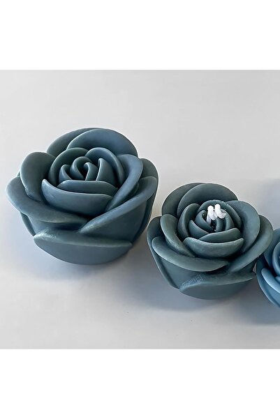 HogART Design Büyük Boy Gül Şekilli Mum Sabun & Pasta Silikon Kalıp