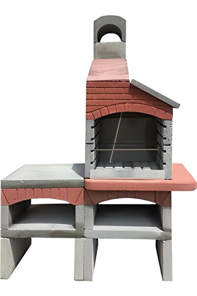 ÖZ Bims Beton Barbekü 70 Lik Bacalı Ve Masalı Model