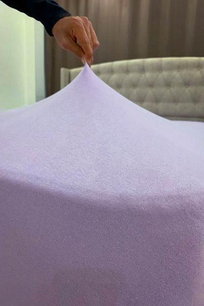 ATACA TEKSTİL قطن أرجواني ممشط - طقم ملاءات مطاطية مفردة ومزدوجة 100% قطن