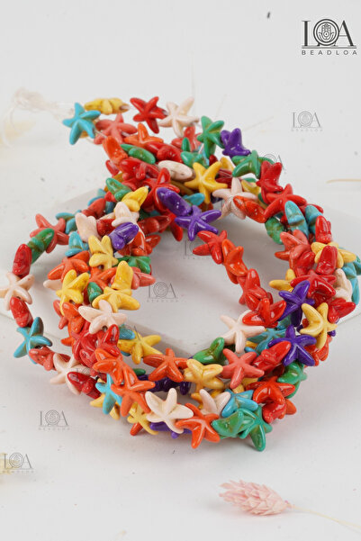 LANDOFACCESSORY Natural Stone Necklace and Bracelet Accessory - Starfish MIX ...