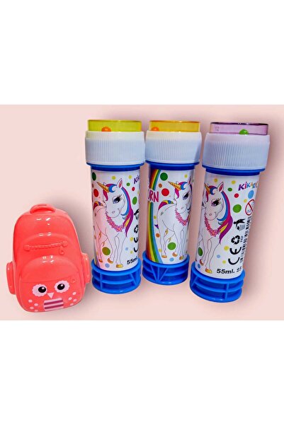 izmir yazici servis Lisanslı Unicorn Üflemeli Köpük Baloncuk 3 Lü Set Çanta T...