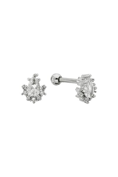 BY DİLEK ÇETİN ACCESSORY Cerrahi Çelik Taşlı Kıkırdak Helix Tragus Piercing 1ad