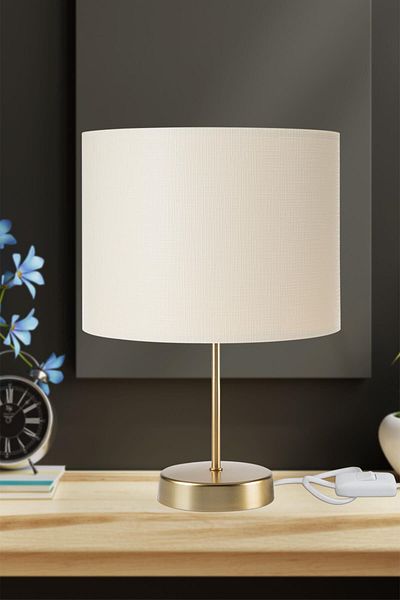 AG LightDesign Living Room Modern Stylish White Cream Lampshade Bedroom - Table Lamp
