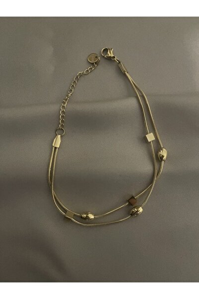 Fancy Gold Plated Stainless Women's Bracelet with Colored Diamonds