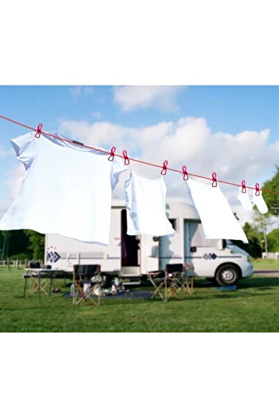 Paşham AVM PAŞHAM AVM KIRMIZI  Mandallı Taşınabilir Elastik Balkon Ev Koridor...