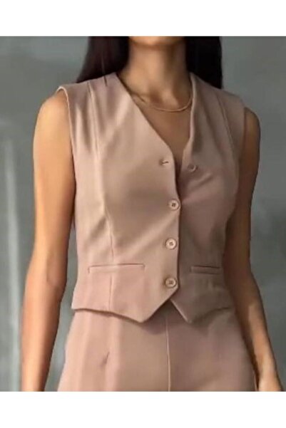 EDZ Premium Mink Crepe Fabric - Masculine Lined Women's Vest, Narrow Fit