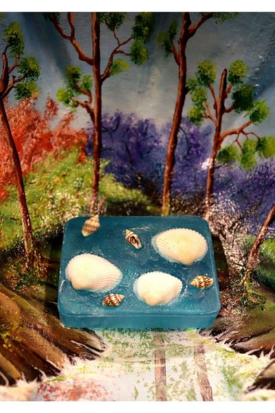FANTASTİK SANAT ATÖLYESİ Transparent Decorative Bath Soap - Oyster and Mussel, Ocean Scent