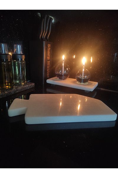 Zeybek Marble White Marble Cutting Board for Special Presentations