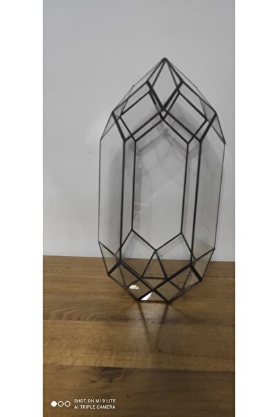 Hanzade cam geometrik fanus çikolata,şekerlik,nişan