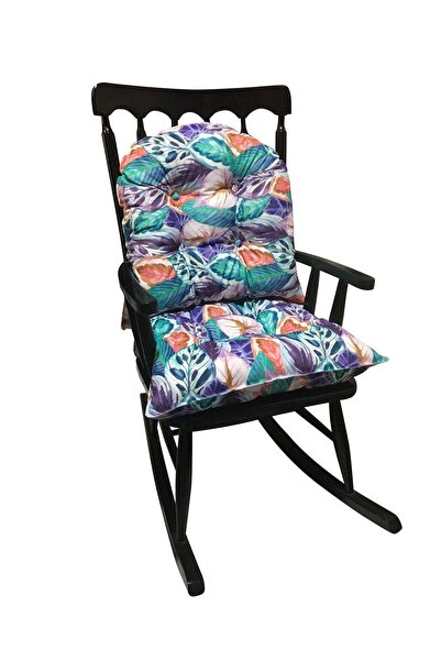 enesmefrusat Desenli Bambu Ve Bahçe Sandalyesi Için Oturma Ve Sırt Minderi