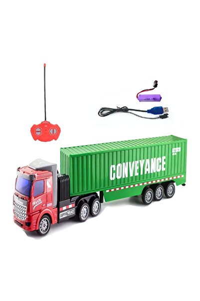 MJ TOYS 1:48 Uzaktan Kumandalı Şarjlı Tır Yeşil Renk Truck