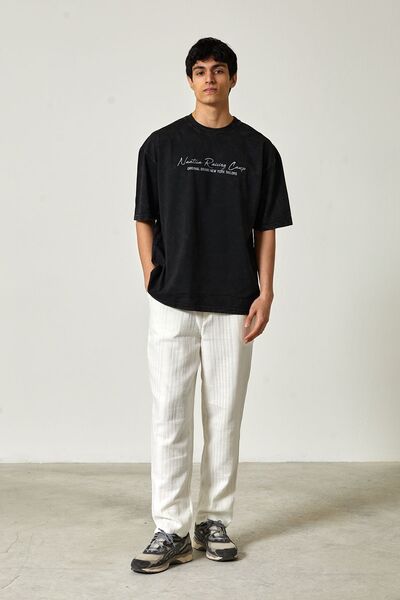 FREZZBİ Muslin Linen Fabric Men's Basic Trousers