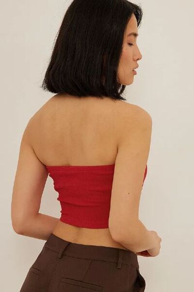 Rooted Strapless Tube Top
