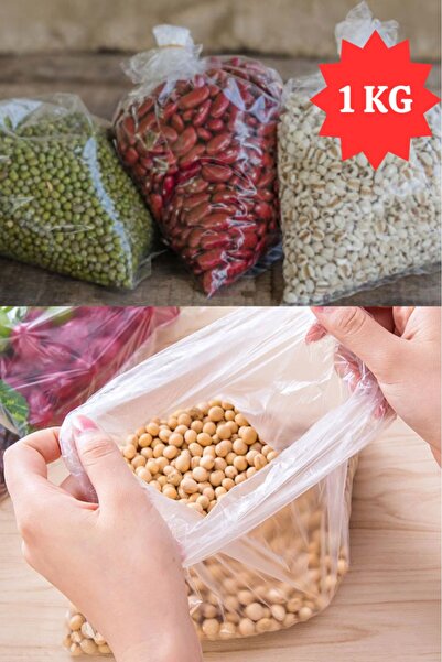 Kalbi Ticaret Bakkaliye Torbası 1 Kg Şeffaf Naylon Torba 2'lik 23x36 Cm Bakliyat Torbası Kalın Poşet