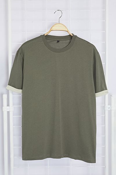 Trendyol Collection Antracitové vyšívané oversize bavlněné tričko - TMNSS24TS00176
