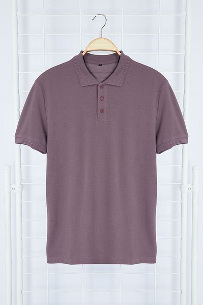 Trendyol Collection Klaretové červené pruhované polo tričko – 100% bavlna, Slim Fit Tmnss20Po0009