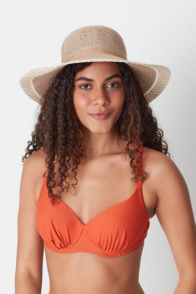 C&City Mercerisierter natürlicher Strandhut - T24740-09