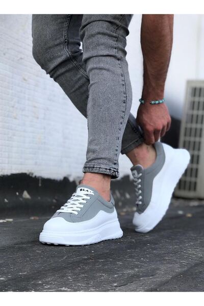 Wagoon WG507 Model Men's White Gray Shoes