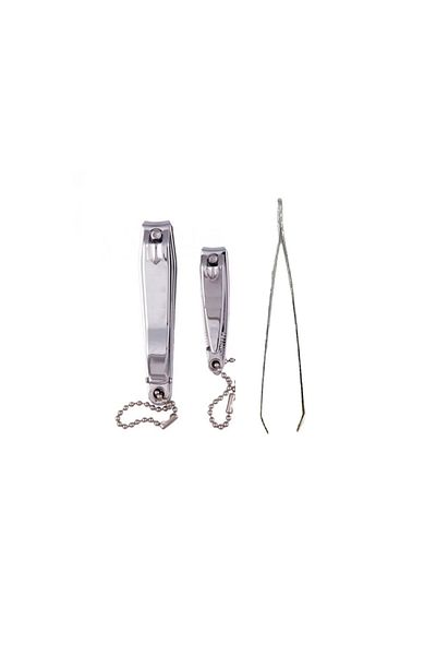 DDPEST B.Manicure Set - 3 Pieces Large and Small Nail Clipper, Tweezers Set of 3-B