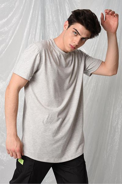 Rocqerx Basic T-shirt με σκίσιμο στο πλάι R-5167