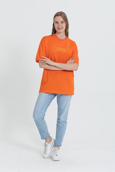 Rocqerx R-5724 Μπλουζάκι με λαιμόκοψη Panda με στάμπα Oversize