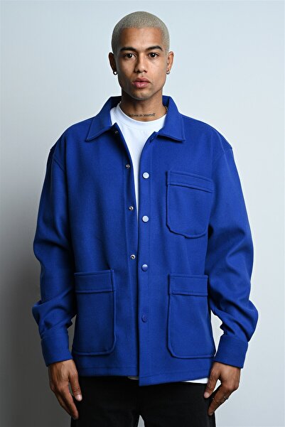 Rocqerx R-3858 Куртка з коміром і кишенями, сорочка з кашеміром