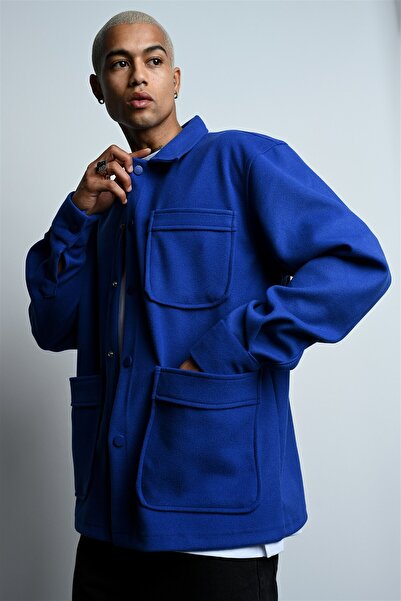 Rocqerx R-3858 Куртка з коміром і кишенями, сорочка з кашеміром