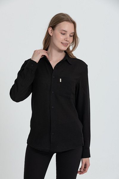 Rocqerx R-3935 Cămașă cu mânecă lungă cu guler cu picioare